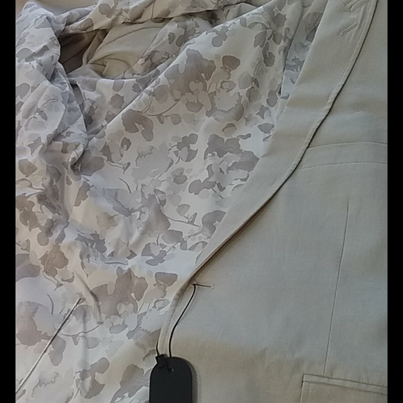 NWT INC International Concepts Stone Linen Coat, XL - Picture 5 of 9